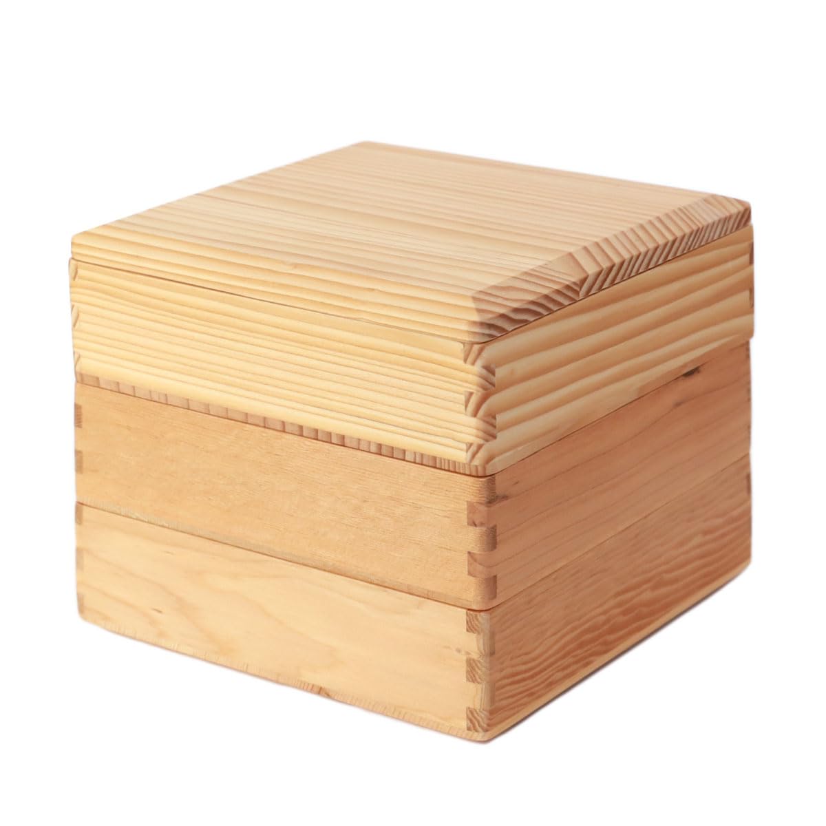 Amazon | みよし漆器本舗 重箱 三段 6寸 18.5cm 天然木製 白木 運動会